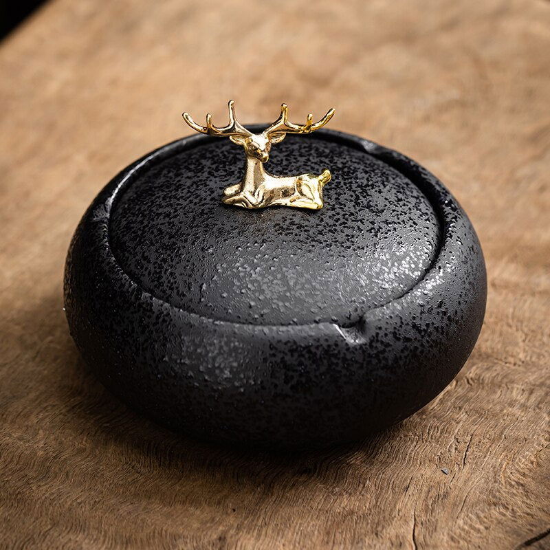 Black and Gold Ashtray