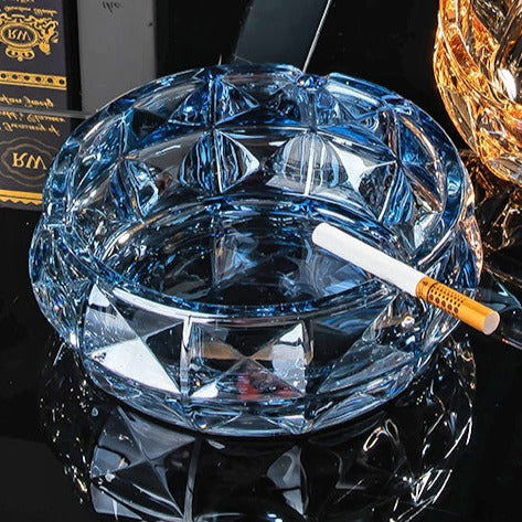 Blue Glass Ashtray - Ashtray Club