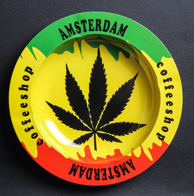 Green Yellow Red Ashtray - Ashtray Club