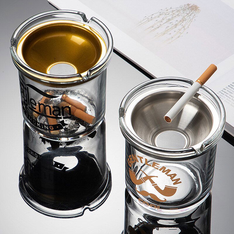 Transparent Glass Ashtray - Ashtray Club