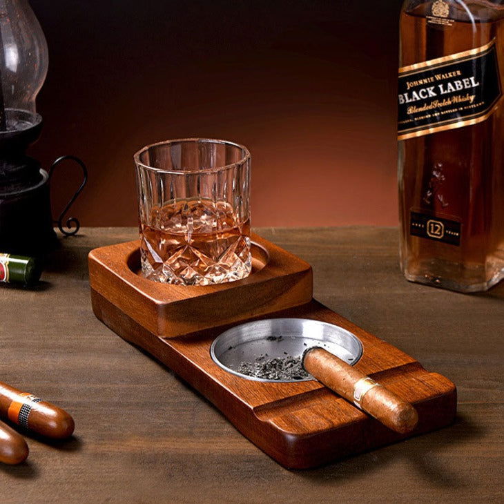 Wooden Cigar Ashtray - Ashtray Club