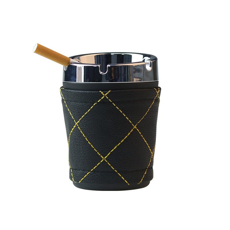 Yellow Stitching Car Ashtray - Ashtray Club